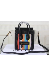 Copy Celine Luggage Nano Bag Original Canvas CT3308S Rainbow VS04739
