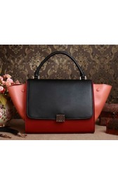 Copy Celine mini Trapeze Top Handle Bag Original Leather 3342S Black&Wine&Brown VS04769