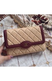 Copy Chanel Lambskin Mini Chain Purse Beige A81024 VS01851
