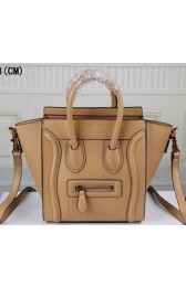 Copy Designer Celine Luggage Nano Bag Original Leather C3308S Apricot VS08151