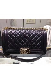 Copy Fashion Chanel Black Quilted Lambskin Medium Boy Bag Gold Hardware A67086 VS05222