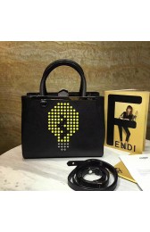 Copy Fendi 2jours Lightbulb Black Tote Bag FB1760 VS00121