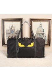 Copy Fendi Bag Bugs Travelling Bag Nylon Fabric FD992121 Black VS04380