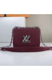 Copy Louis Vuitton Epi leather Twist PM Burgundy M50332 VS07474