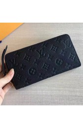 Copy Louis Vuitton Monogram Empreinte Zippy Wallet Noir M60549 VS04276