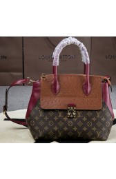 Copy Louis Vuitton Precious Leather Majestueux Bag M42963 Burgundy VS04050