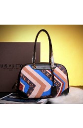 Copy Louis Vuitton Runway 2015 Multicolor Monogram Canvas Suede Bowling Bag M92233 Black VS05810