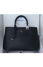 Copy Prada Saffiano Calfskin Leather Tote Bag PBN1786 Black VS01536