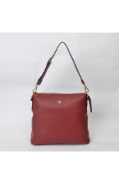 Copy Prada Shoulder Hobo Bag BR5088 in Red Original Clafskin Leather XZ VS09202