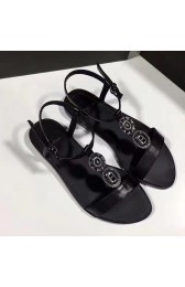 Copy Saint Laurent Calf Leather Sandals Black Y080208 VS07922