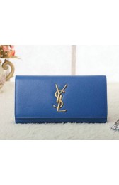 Copy Saint Laurent Classic Monogramme Clutch Cannage Pattern Y5486 Royal VS04167