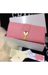 Copy YSL Chyc Travel Case Original Leather 302101 Pink VS07287