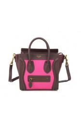 Designer Celine Luggage Nano Bag Original Leather CL88029 Rosy&Wine VS01631