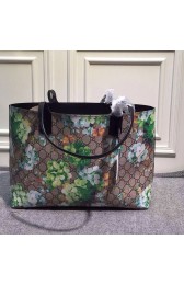 Designer Gucci Reversible GG Leather Tote Bags 368568 Geranium Green&Black VS08189