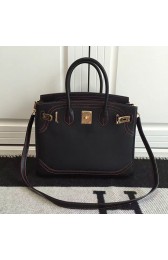 Designer Imitation Hermes Birkin 30 Tote Bag in Black Swift Leather Red Line HB1220 VS07662
