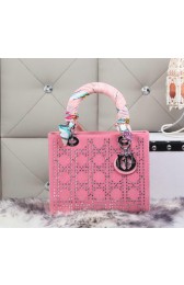Dior Calfskin Leather Lady Dior Bag CD6616 Pink VS03146