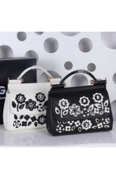 Dolce & Gabbana SICILY Flower Leather Tote Bags BB4136 VS08695
