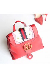 Fake Best Gucci GG Marmont Leather Backpack Red 432265 VS02156