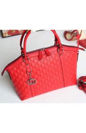 Fake Best Gucci Red Gucci Signature Leather Top Handle Bag 449655 VS01828