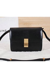 Fake Celine Classic Box Small Flap Bag Calfskin C88007 Black VS00914