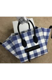 Fake Celine Luggage Phantom Bags Canvas 99017 Blue VS04800