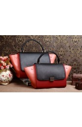 Fake Celine Trapeze tote Bag 3342 in Black/Brown/Coffee Original Leather VS08844