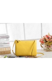 Fake Celine Trio Crossbody Messenger Bag 3000 in Lemon Yellow Original Calfskin Leather VS09548