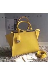 Fake Fendi 3Jours Tote Bag Yellow Original Leather F280501 VS05410