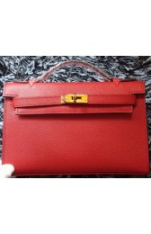 Fake Hermes MINI Kelly 22cm Tote Bag Calf Leather K011 Red VS04420