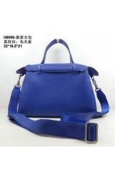 Fake Hermes Oxer Top Handle Messenger Bag H8096 Blue VS04324