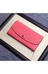 Fake Louis Vuitton Monogram Empreinte Emilie Wallet Hot Pink M62369 VS07523