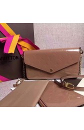 Fake Louis Vuitton Monogram Vernis Pochette Felicie Khaki M61293 VS00928