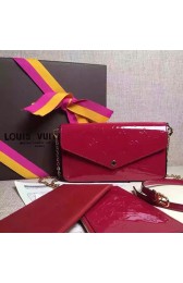 Fake Louis Vuitton Monogram Vernis Pochette Felicie Red M61293 VS08331