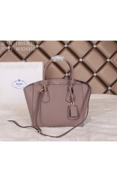 Fake Prada Grainy Leather Tote Bag BN1905 Grey VS04080