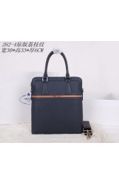 Fake Prada Original Grainy Leather Tote Bag P2624 Blue VS00573