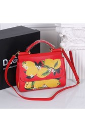 Fake Replica Dolce&Gabbana Medium Sicily Bag In Printed Dauphine Leather BB6003AG VS08416