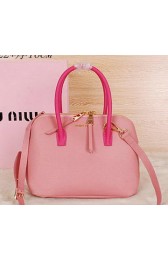 Fake Replica miu miu Madras Goat Leather Top Handle Bag RL1122 Pink VS02576