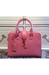 Fake Saint Laurent Cabas Smooth Leather Top Handle Bag Y265764 Pink VS08032