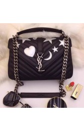 Fake Saint Laurent Medium College Quilted Leather Shoulder Bag Y220340 VS09698