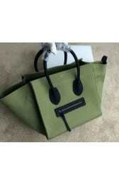 Fashion Celine Luggage Phantom Bag FABRIC 99015 Green VS01881