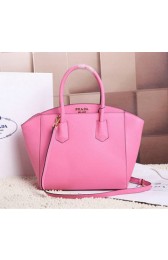 Fashion Prada Grainy Leather Tote Bag BL34912 Pink VS05339