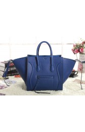Fashion Replica Celine Luggage Phantom Square Tote Bag 3341 in Blue Clemence Leather VS04482