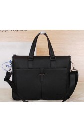 Fashion Replica PRADA Grained Leather Business Briefcase 8076 Black VS01564