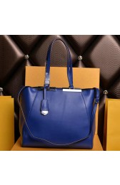 Fendi 2Jours Shoulder Bag Calfskin Leather 8BH272 Royal VS08293