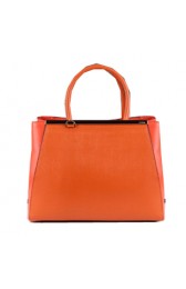 Fendi 2Jours Tote Bag Original Leather 8B8834 Orange VS07216