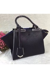 Fendi 3Jours Mini Tote Bag Calfskin Leather Black 161040 VS00638