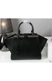 Fendi 3Jours Tote Bag Calfskin Leather F1131 Black VS00471