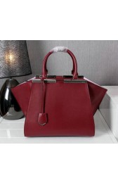 Fendi 3Jours Tote Bag Calfskin Leather F1131 Maroon VS00125