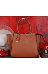 Fendi 3Jours Tote Bag Calfskin Leather FJ2352 Wheat VS08474