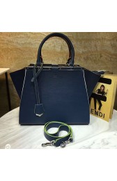 Fendi 3Jours Tote Bag Original Leather Royal Blue F280501 VS01428